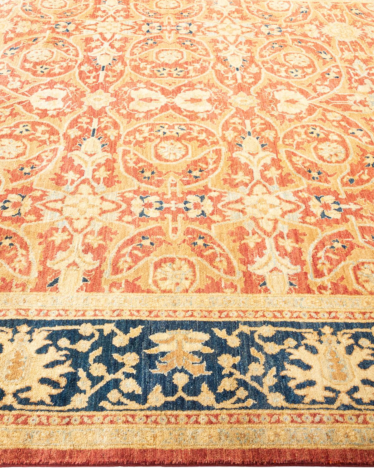 Alfombra única Hand Made Contemporánea Ecléctica Naranja en Nuevo estado para la venta en Norwalk, CT