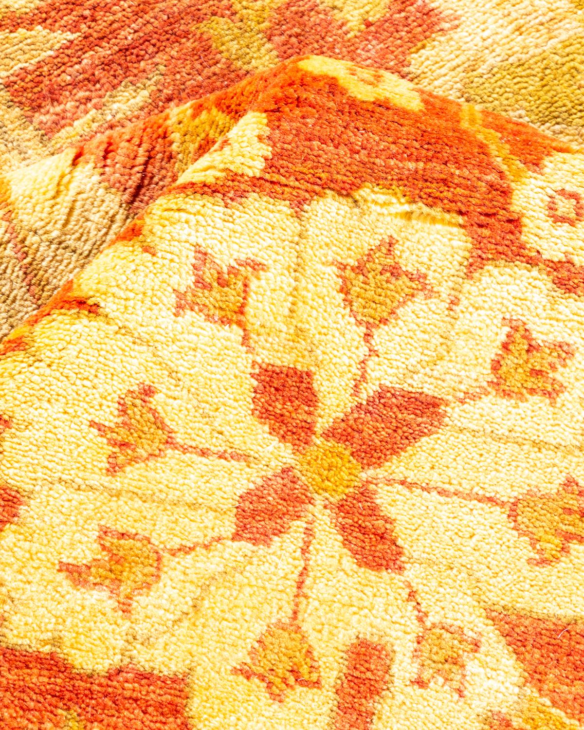 Other One-of-a-kind Hand Made Contemporary Eclectic Orange Area Rug For Sale