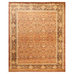 One-Of-A-Kind Hand Made Contemporary Eclectic Pink Area Rug