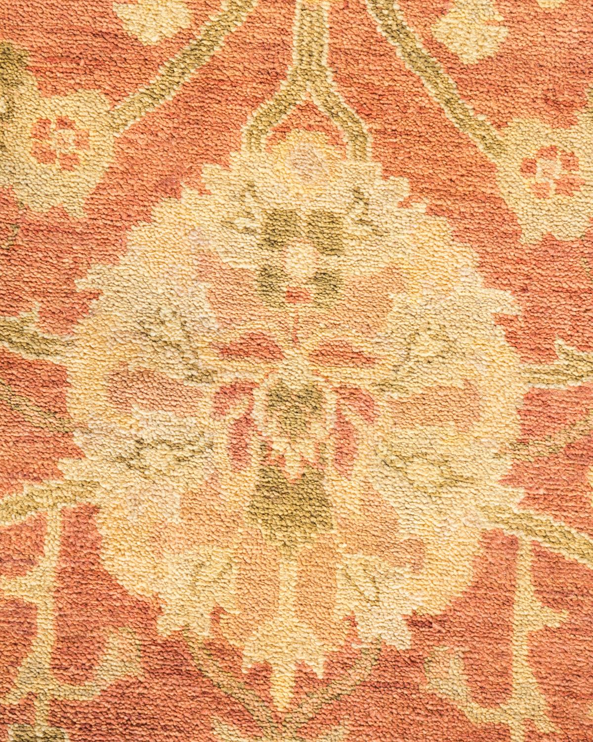 Zeitgenössischer, handgefertigter, eklektischer rosa Teppich, Unikat (21. Jahrhundert und zeitgenössisch) im Angebot