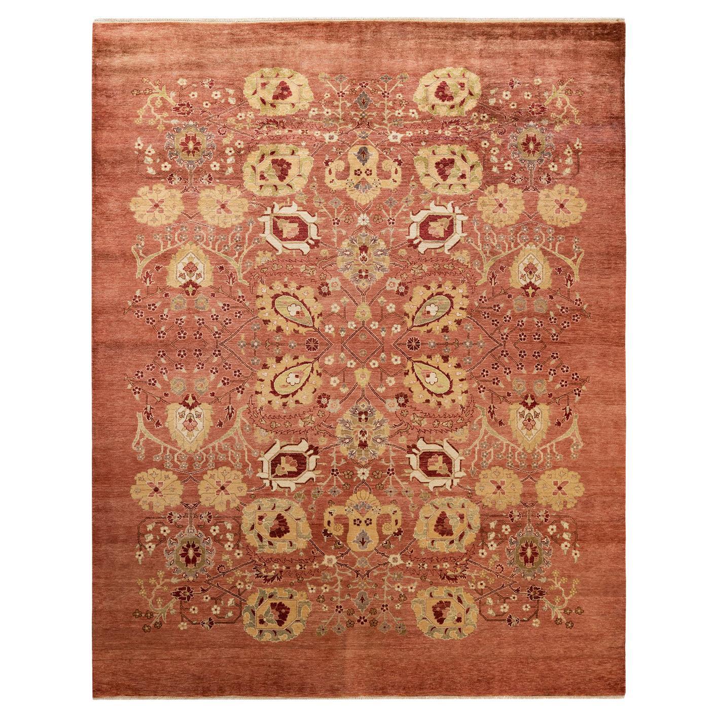 One-Of-A-Kind Hand Made Contemporary Eclectic Pink Area Rug For Sale at ...
