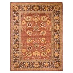 One-Of-A-Kind Hand Made Contemporary Eclectic Pink Area Rug One-Of-A-Kind Hand Made Contemporary Eclectic Pink Area Rug