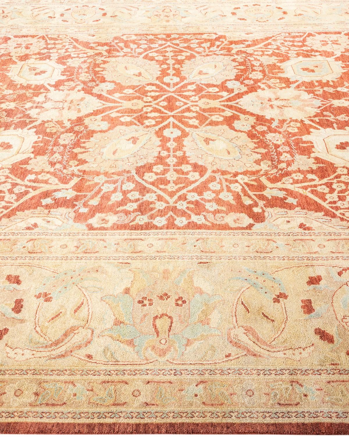 Alfombra única Hand Made Contemporánea Ecléctica Rosa en Nuevo estado para la venta en Norwalk, CT