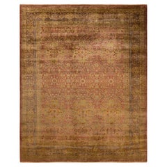 One-of-a-Kind Hand Made Contemporary Eclectic Pink Area Rug