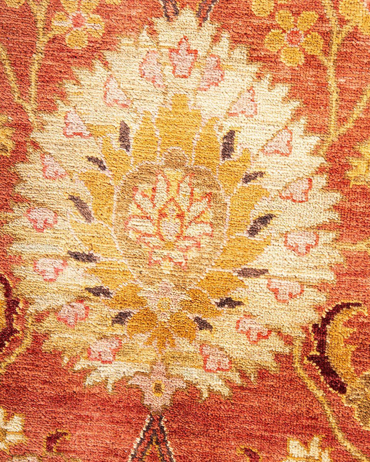 Zeitgenössischer, handgefertigter, eklektischer rosa Teppich, Unikat (21. Jahrhundert und zeitgenössisch) im Angebot