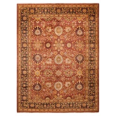 One-of-a-kind Hand Made Contemporary Eclectic Pink Area Rug