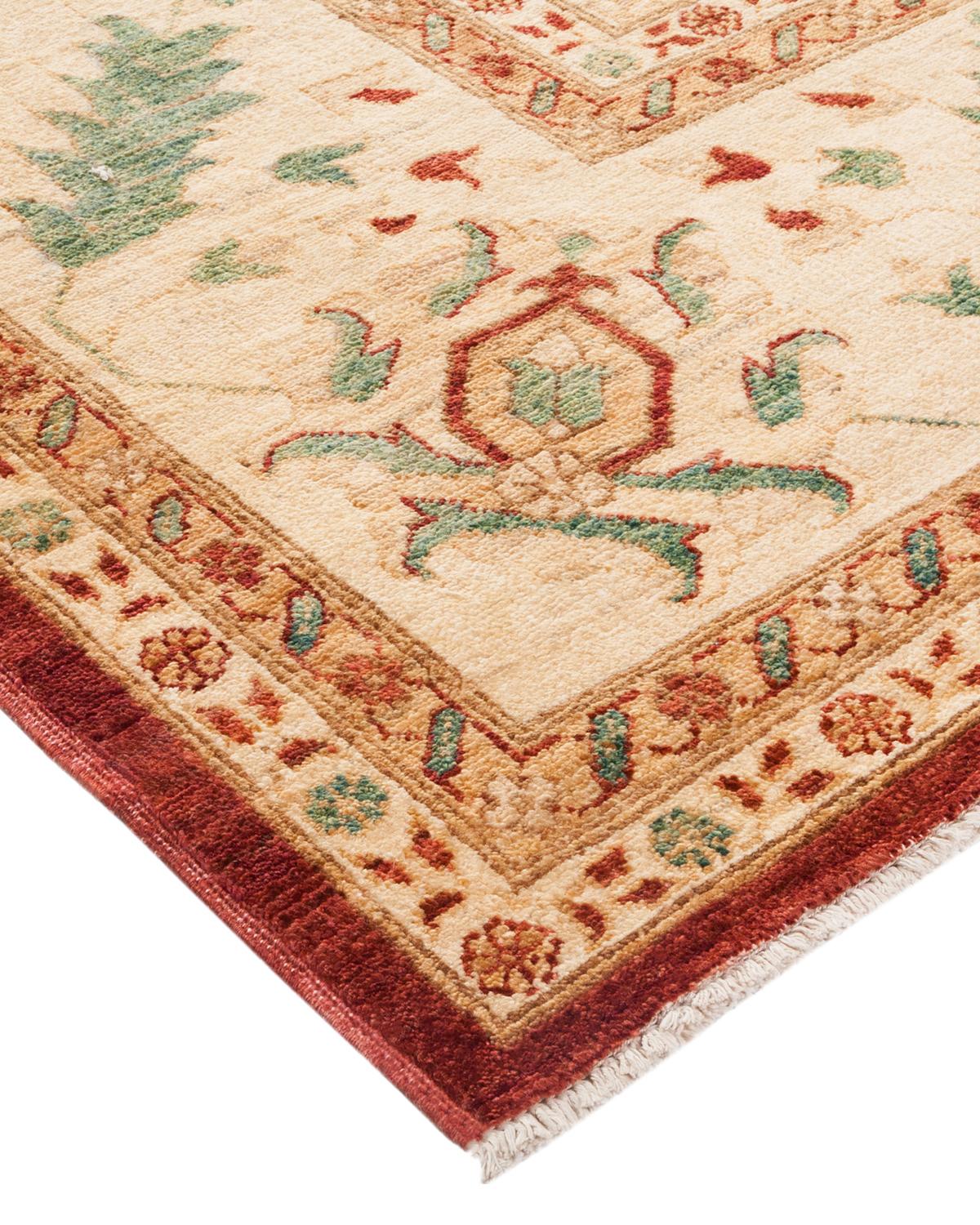 One-of-a-Kind Hand Made Contemporary Eclectic Red Area Rug For Sale 1