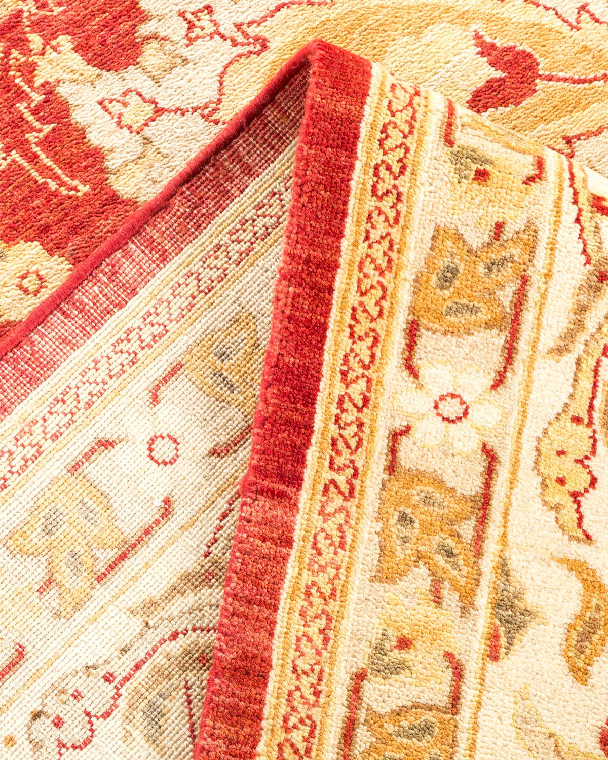 Alfombra única Hand Made Contemporánea Ecléctica Roja Pakistaní en venta