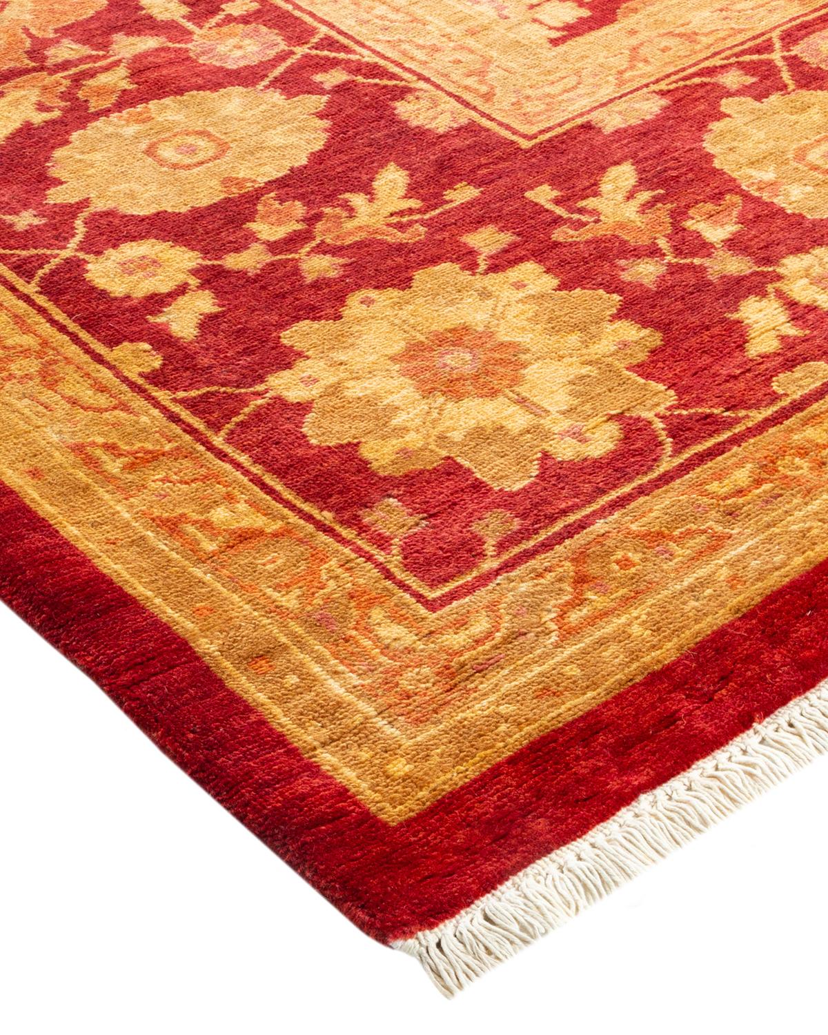 Alfombra única Hand Made Contemporánea Ecléctica Roja Lana en venta