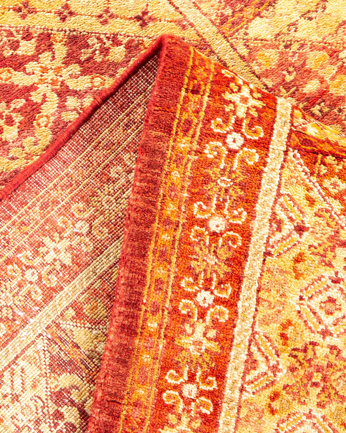Alfombra única Hand Made Contemporánea Ecléctica Roja Pakistaní en venta