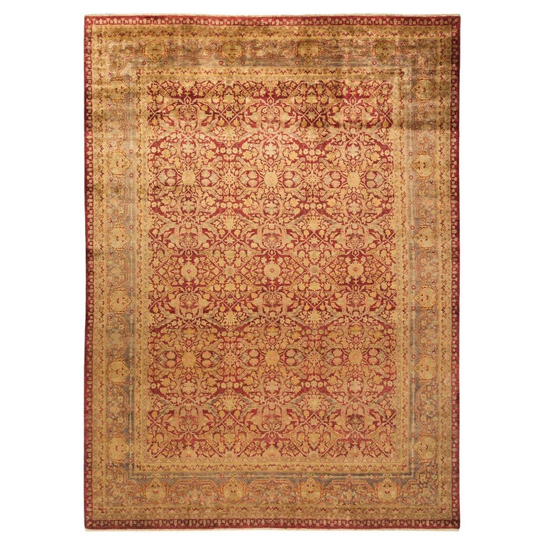 Eclectic Rug Red One-Of-A-Kind Hand Made Contemporary Eclectic Red Area Rug For Sale at ...