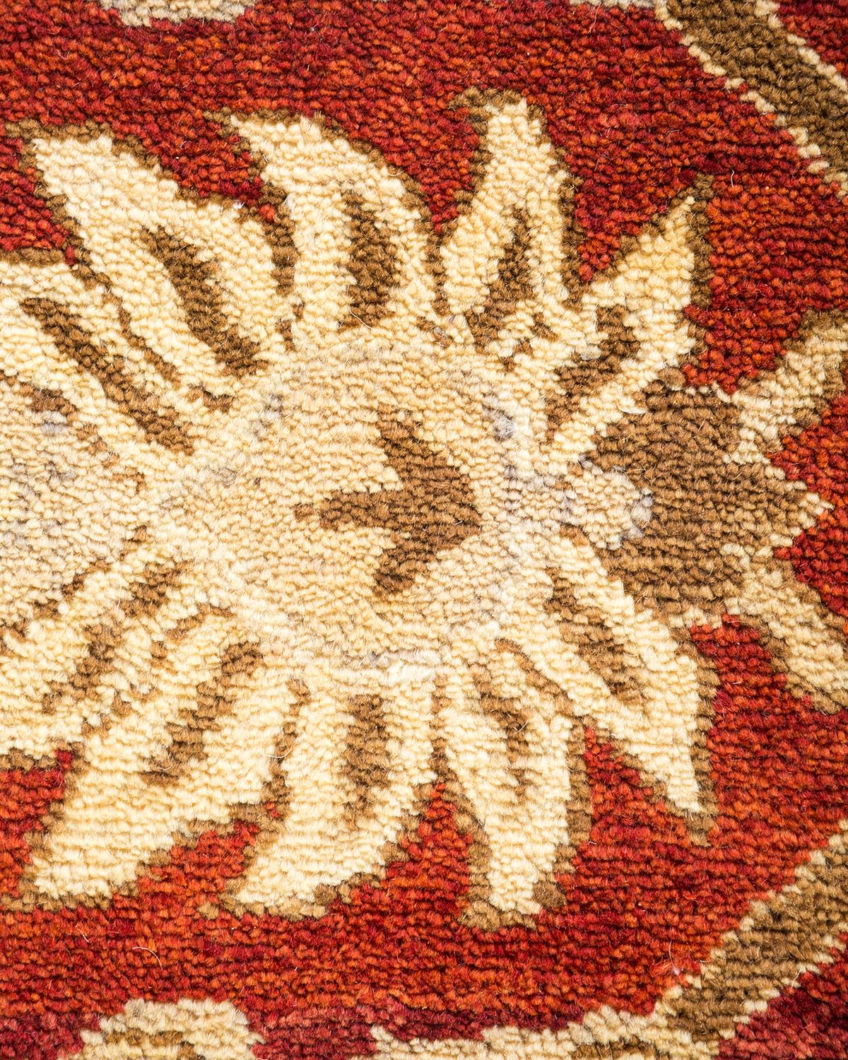 XXIe siècle et contemporain Tapis jaune contemporain éclectique fait à la main, unique en son genre en vente