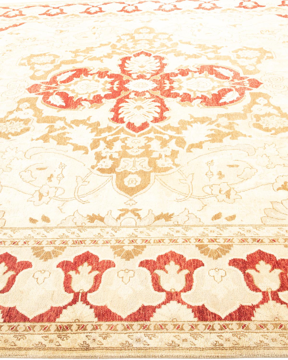 Tapis jaune contemporain éclectique fait à la main, unique en son genre Neuf - En vente à Norwalk, CT