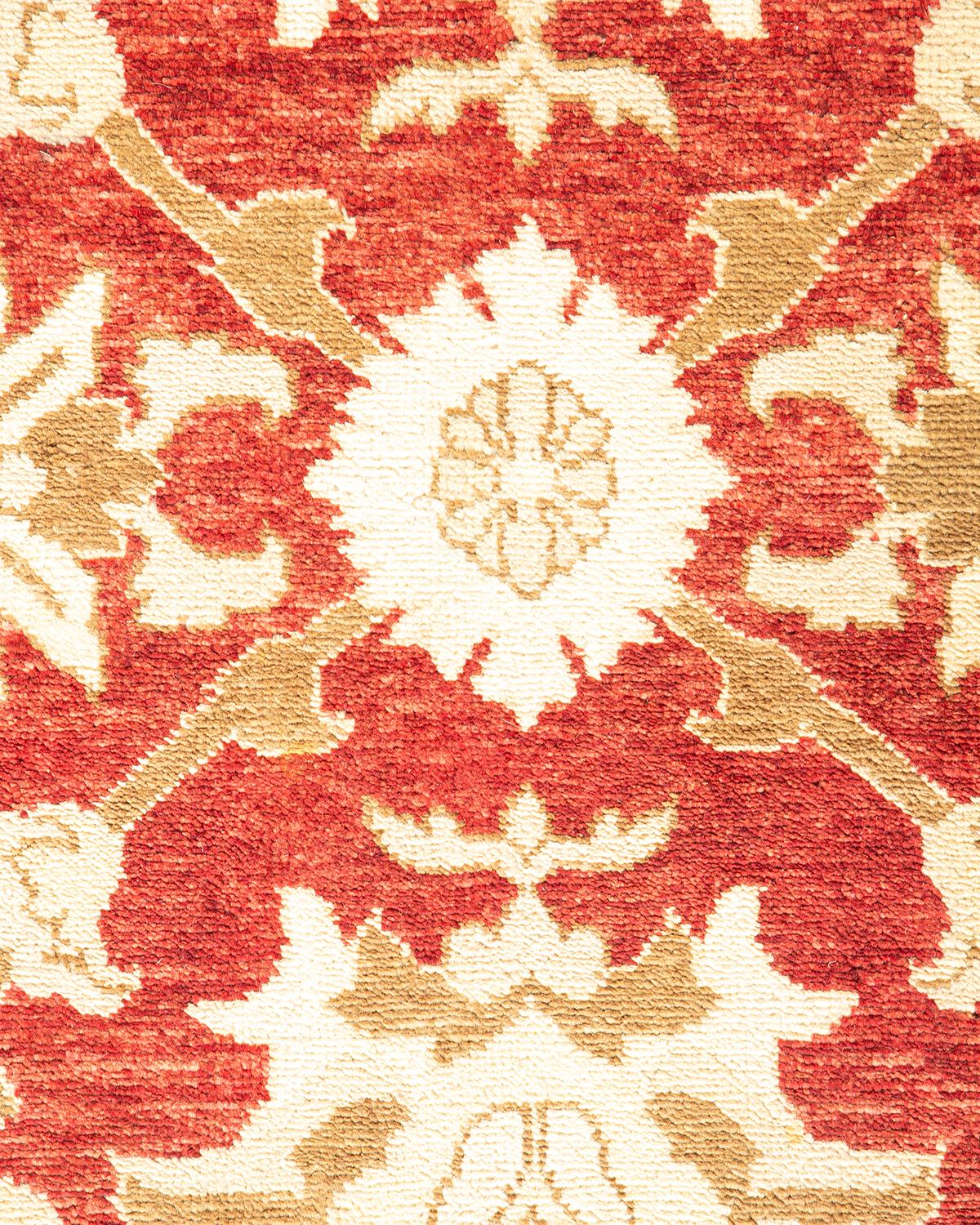 XXIe siècle et contemporain Tapis jaune contemporain éclectique fait à la main, unique en son genre en vente