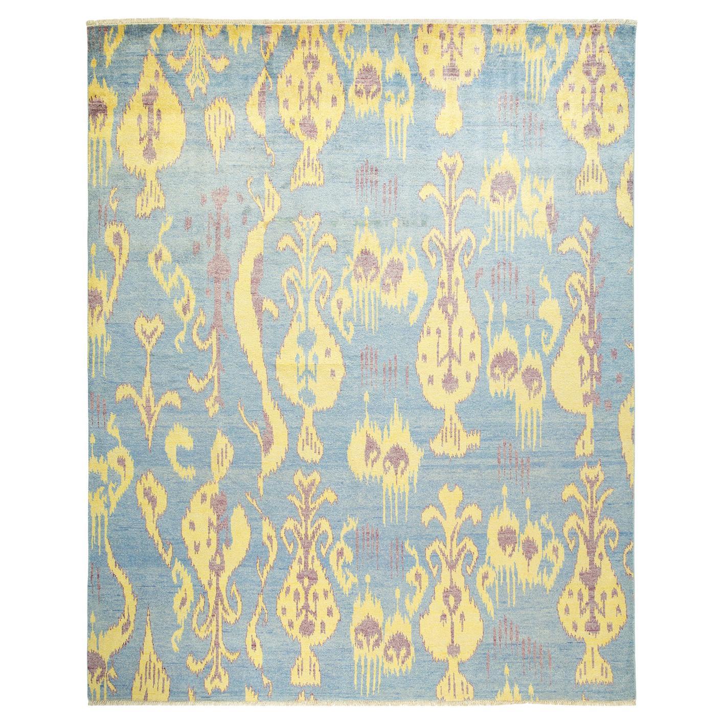 Kinder Modern Blue Moon Large Hexagon Area Rug For Sale at 1stDibs