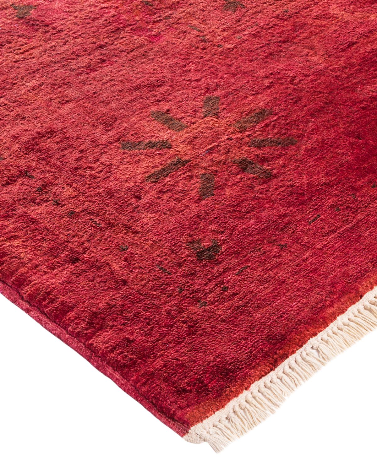 Hand-Knotted One-of-a-kind Hand Made Contemporary Suzani Brown Area Rug For Sale