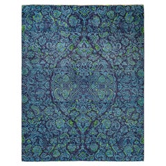 One-of-a-kind Hand Made Contemporary Suzani Purple Area Rug