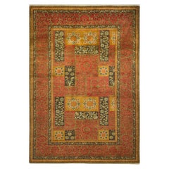 One-of-a-kind Hand Made Contemporary Suzani Yellow Area Rug