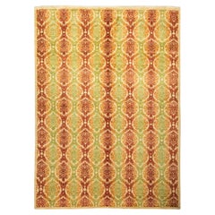 One-Of-A-Kind Hand Made Contemporary Suzani Yellow Area Rug