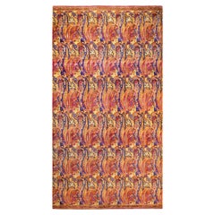 Gelber zeitgenössischer Suzani-Teppich, handgefertigt, Unikat