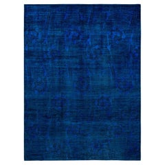 One-Of-A-Kind Hand Made Contemporary Vibrance Blue Area Rug One-Of-A-Kind Hand Made Contemporary Vibrance Blue Area Rug