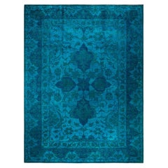 One-of-a-kind Hand Made Contemporary Vibrance Green Area Rug