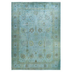 One-Of-A-Kind Hand Made Contemporary Vibrance Light Blue Rug One-Of-A-Kind Hand Made Contemporary Vibrance Light Blue Rug