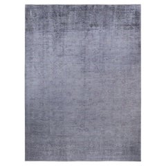 One-Of-A-Kind Hand Made Contemporary Vibrance Light Gray Area Rug