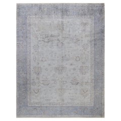 One-of-a-Kind Hand Made Contemporary Vibrance Light Grey Area Rug
