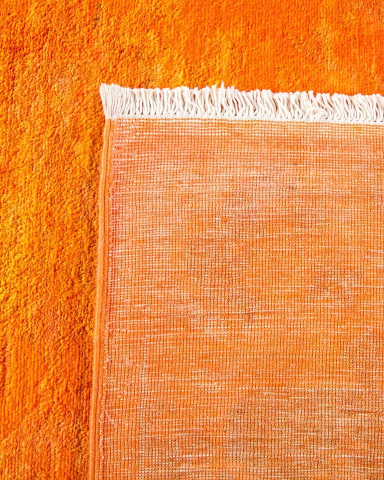 One-of-a-kind Hand Made Contemporary Vibrance Orange Area Rug For Sale ...