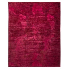 One-of-a-Kind Hand Made Contemporary Vibrance Pink Area Rug
