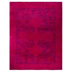 One-Of-A-Kind Hand Made Contemporary Vibrance Purple Area Rug One-Of-A-Kind Hand Made Contemporary Vibrance Purple Area Rug
