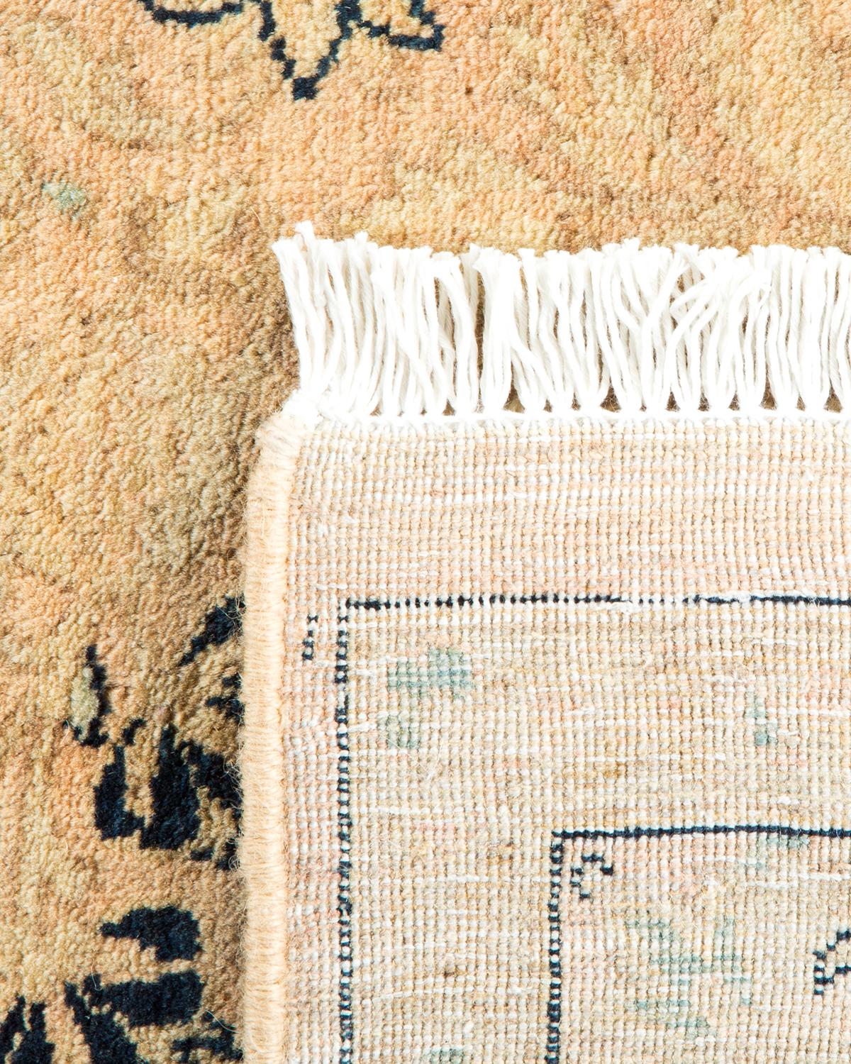 Noué à la main Tapis traditionnel Mogul beige unique fait à la main, unique en son genre en vente