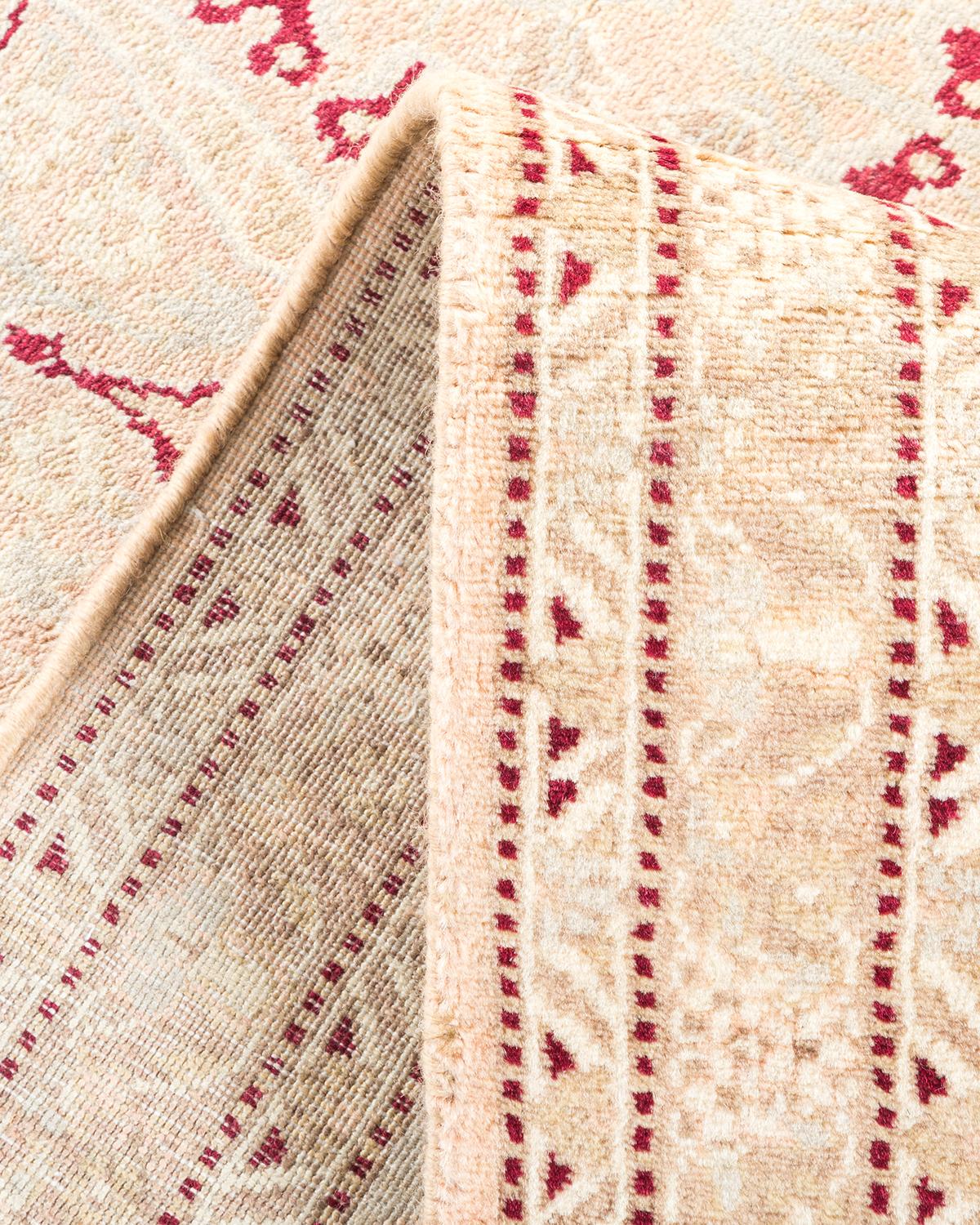 Alfombra tradicional única Hand Made Mogul Beige Pakistaní en venta
