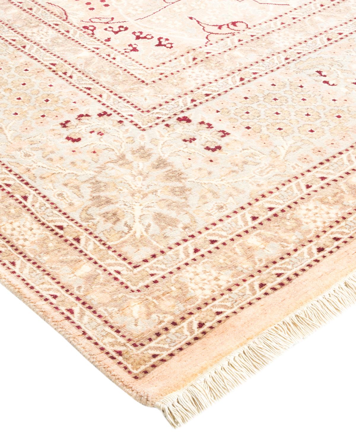 Alfombra tradicional única Hand Made Mogul Beige Lana en venta