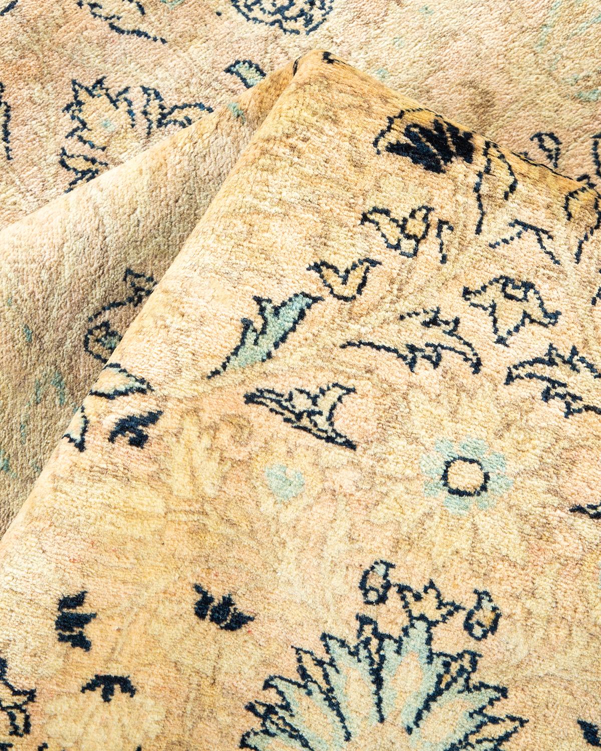 Autre Tapis traditionnel Mogul beige unique fait à la main, unique en son genre en vente