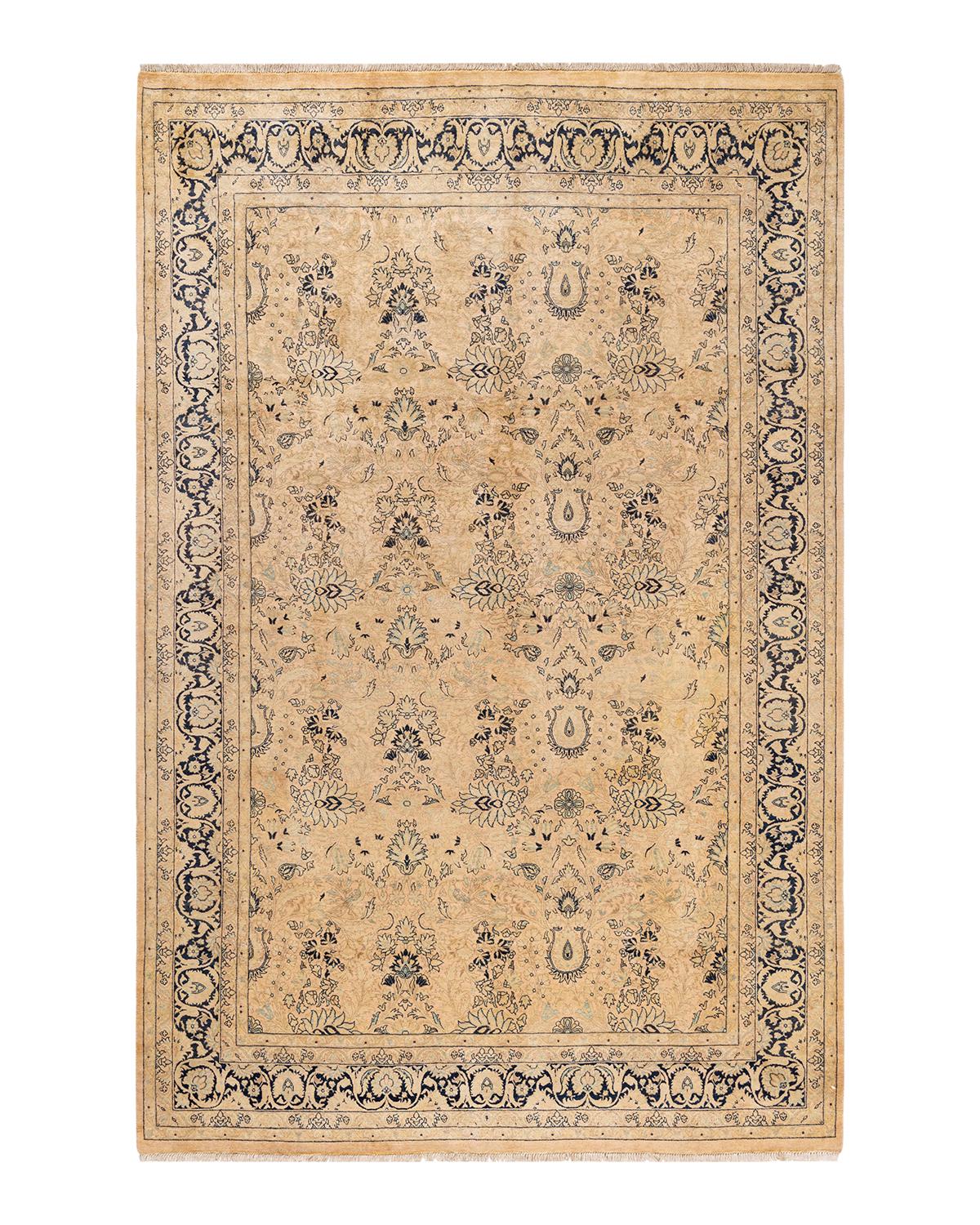 Autre Tapis Mogul traditionnel beige unique fait à la main, unique en son genre en vente