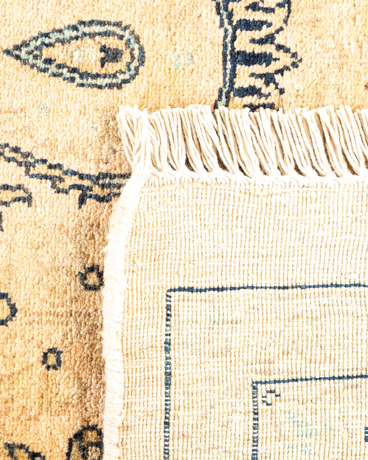 Tapis Mogul traditionnel beige unique fait à la main, unique en son genre Neuf - En vente à Norwalk, CT