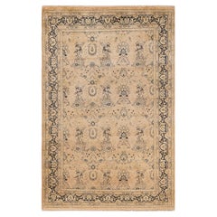 Alfombra tradicional única Hand Made Mogul Beige