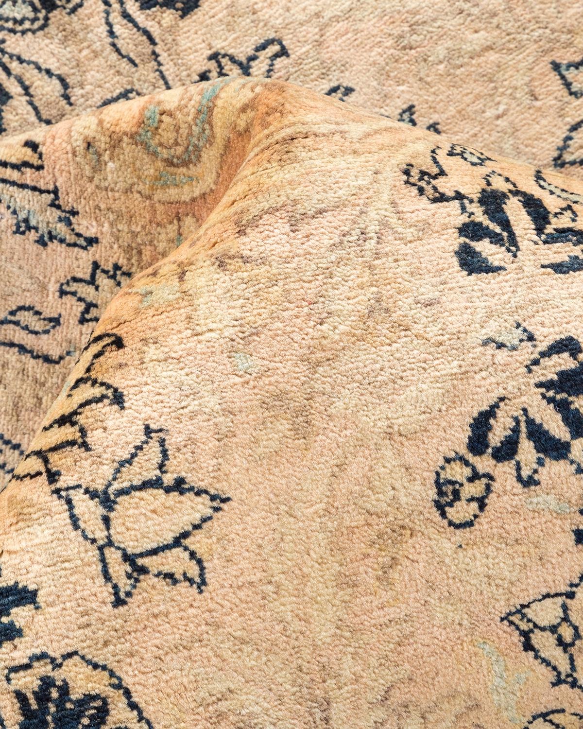 Autre Tapis Mogul traditionnel beige unique fait à la main, unique en son genre en vente