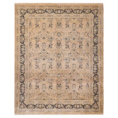 One-of-a-kind Hand Made Traditional Mogul Beige Area Rug