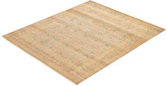 Handgefertigter, traditioneller Mogul-Beige-Teppich, Unikat