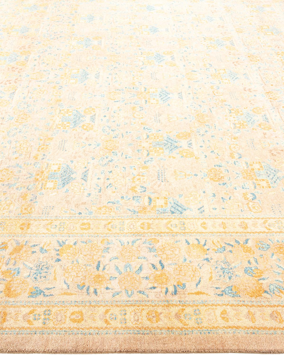 Tapis Mogul traditionnel beige unique fait à la main, unique en son genre Neuf - En vente à Norwalk, CT