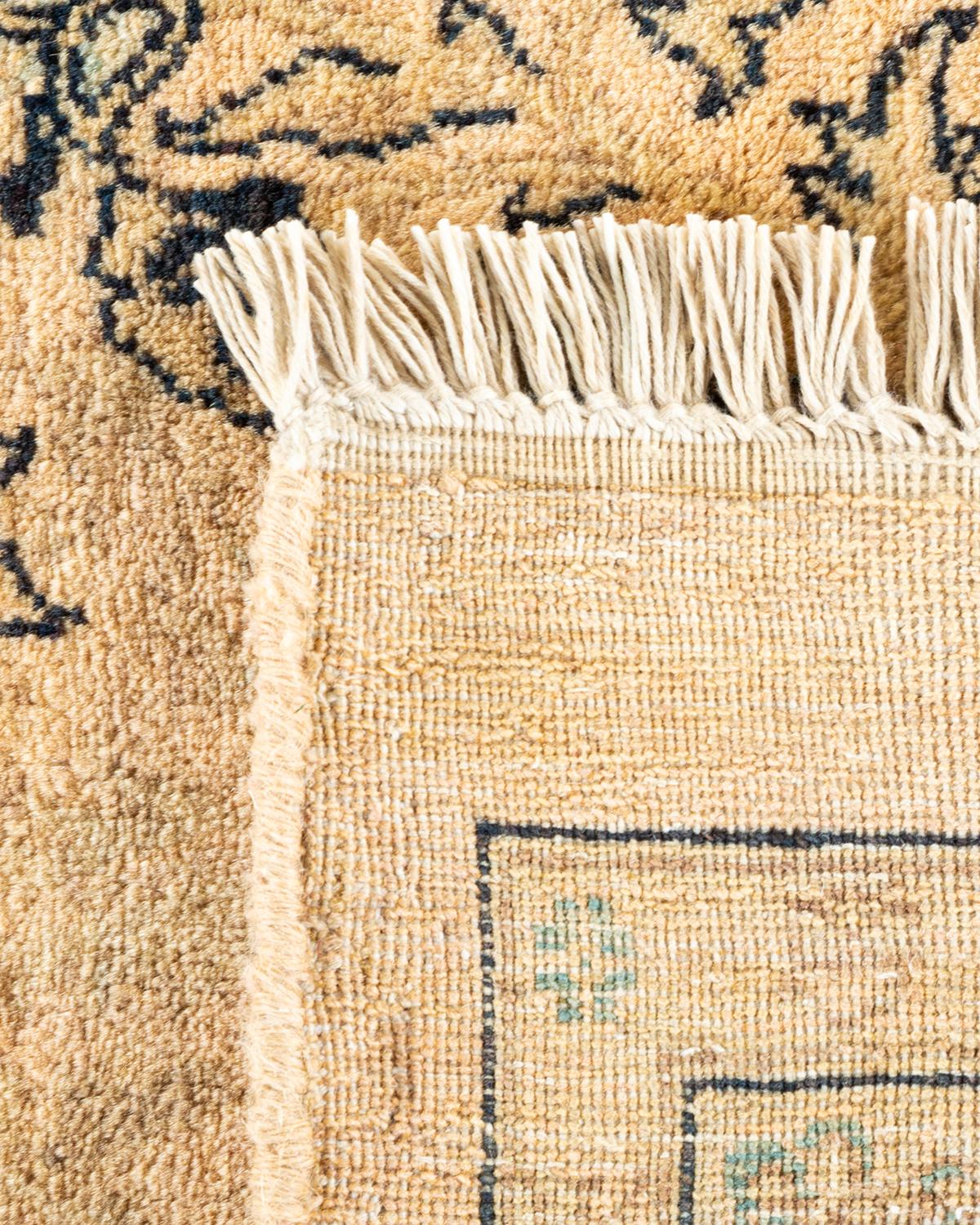 Annodato a mano Tappeto tradizionale Mogul beige, unico nel suo genere, realizzato a mano in vendita