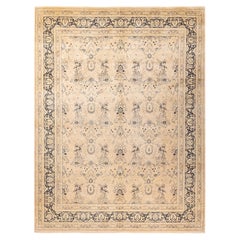 Tappeto tradizionale Mogul beige, unico nel suo genere, realizzato a mano