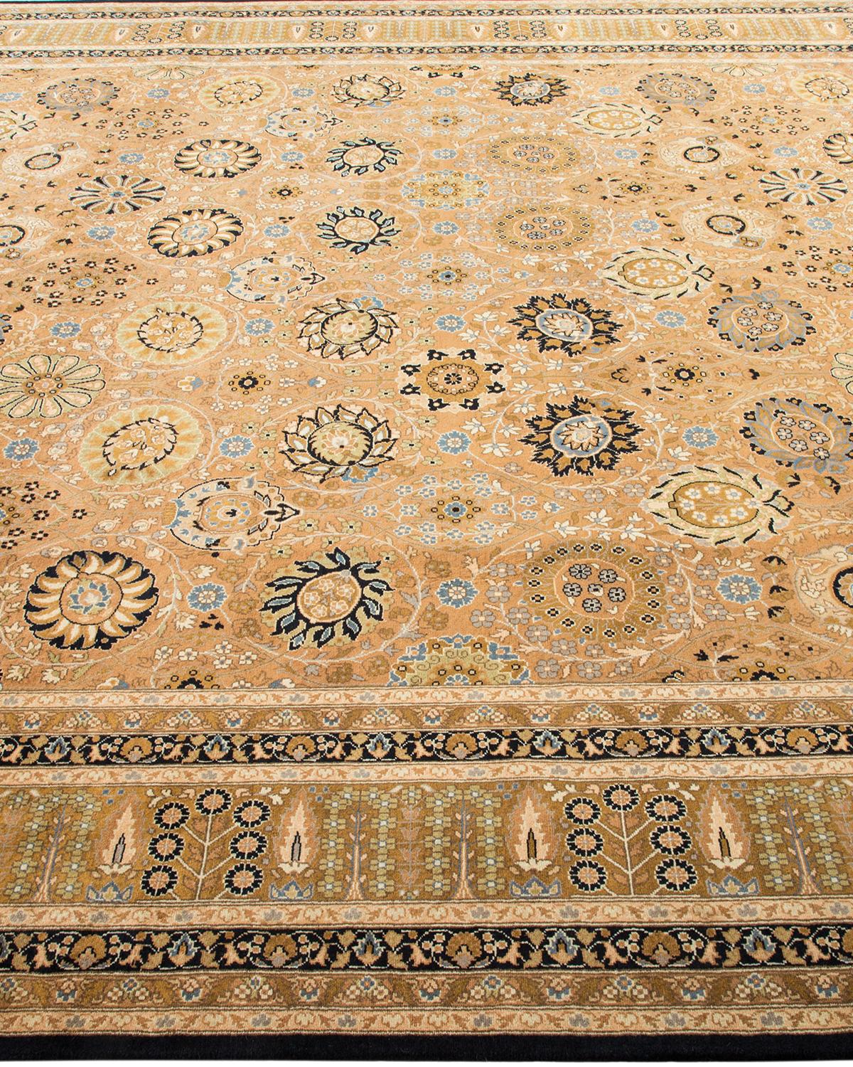 Tapis traditionnel Mogul noir unique fait à la main, unique en son genre Neuf - En vente à Norwalk, CT
