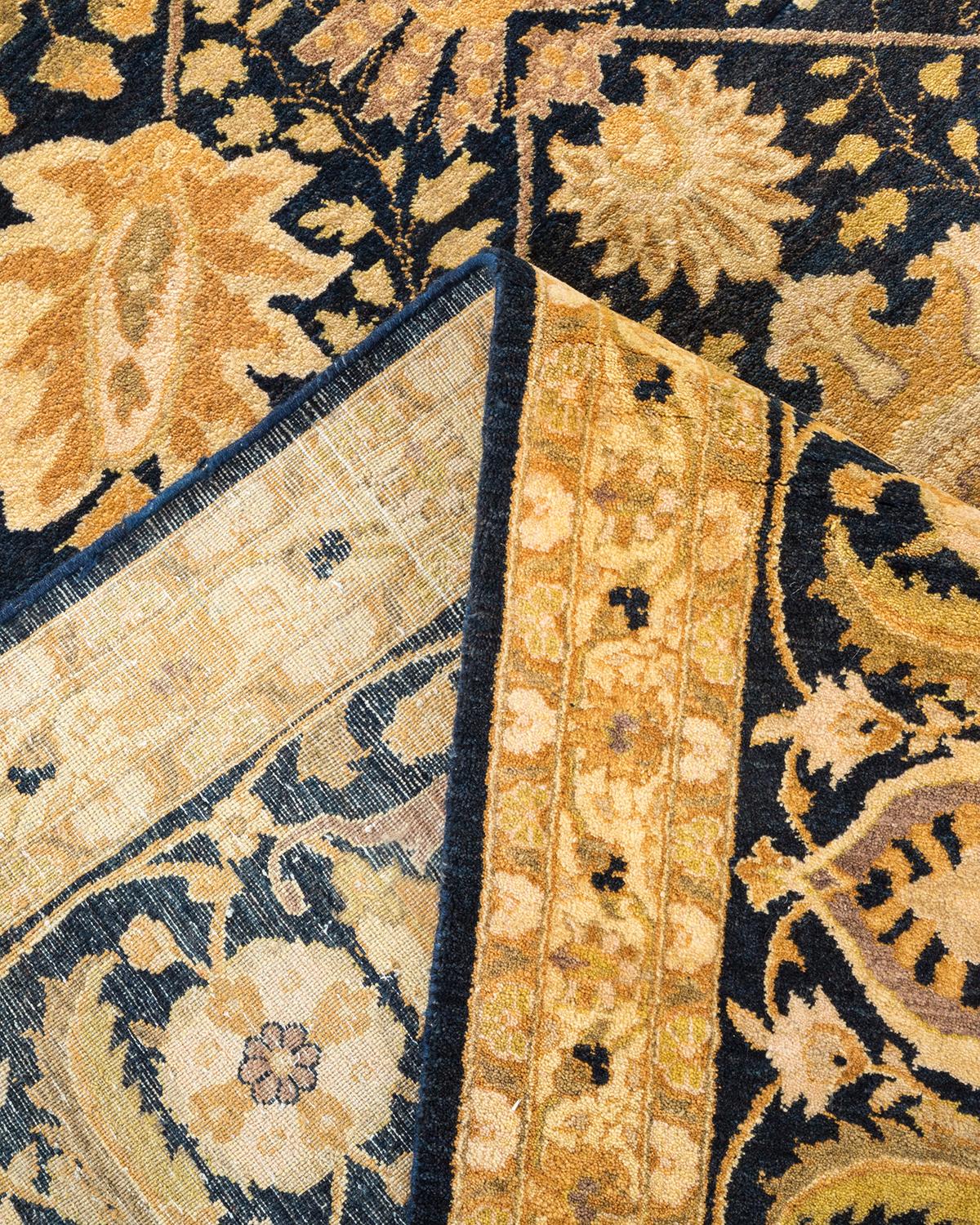 Pakistano Tappeto tradizionale Mogul blu, unico nel suo genere, Hand Made in vendita