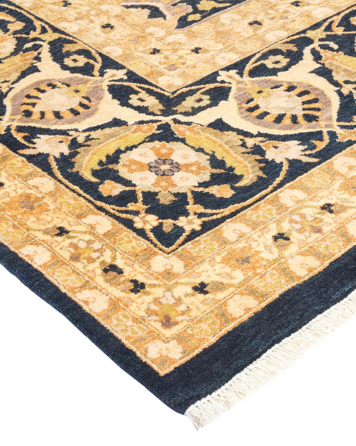 Lana Tappeto tradizionale Mogul blu, unico nel suo genere, Hand Made in vendita