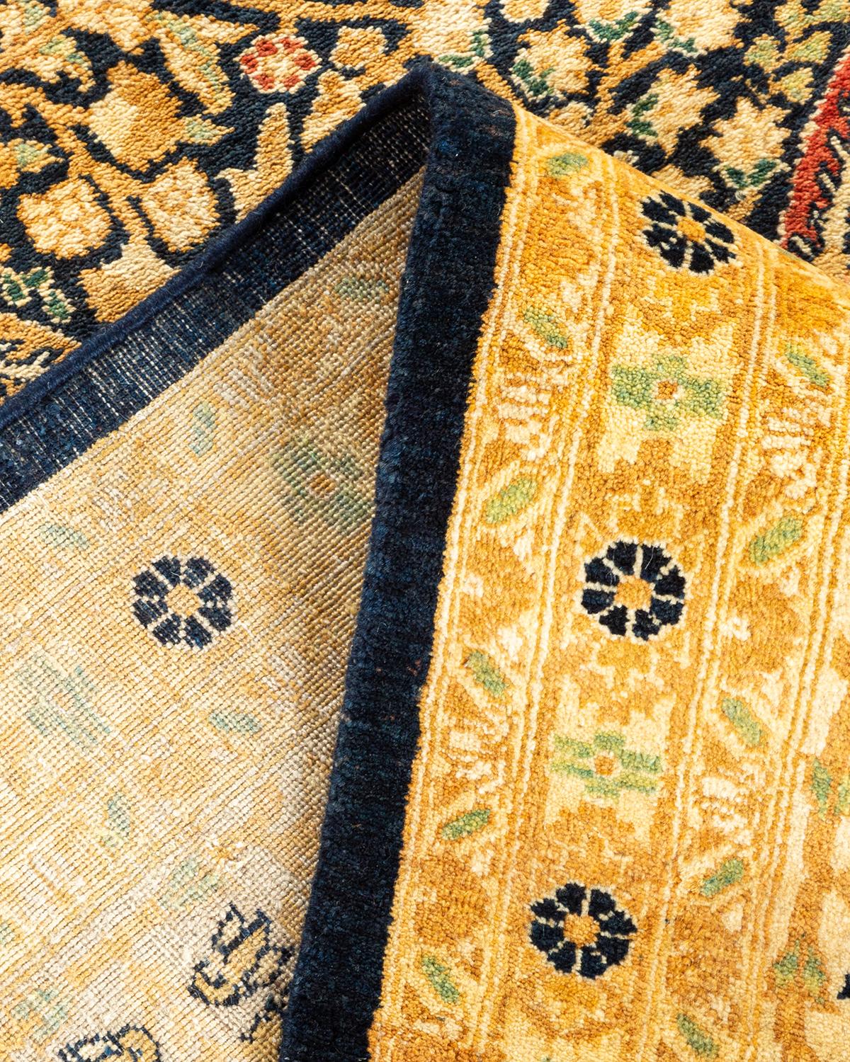 Pakistano Tappeto tradizionale Mogul blu, unico nel suo genere, Hand Made in vendita