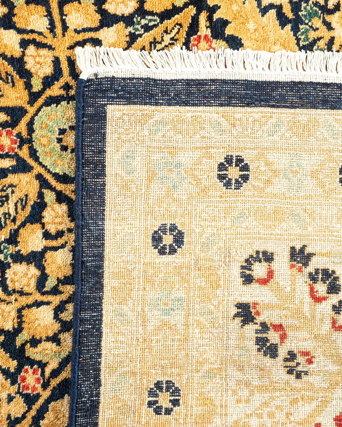 Annodato a mano Tappeto tradizionale Mogul blu, unico nel suo genere, Hand Made in vendita